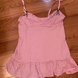 Pink polka dot sleep top